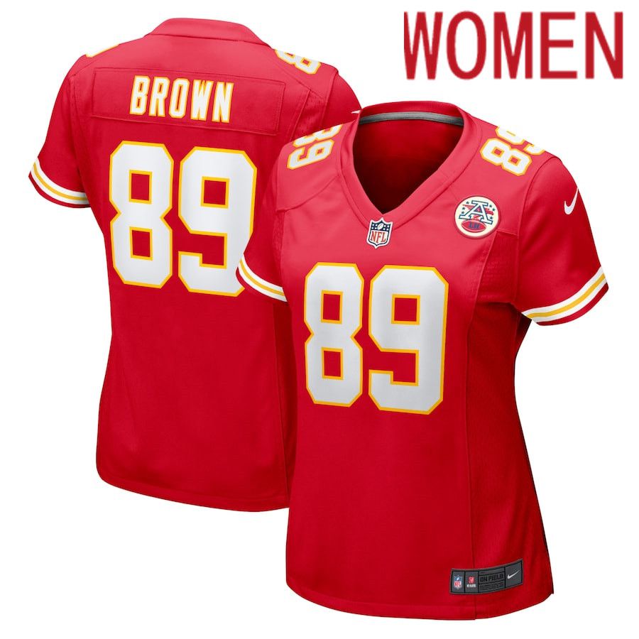 Women Kansas City Chiefs #89 Daniel Brown Nike Red Game NFL Jersey
